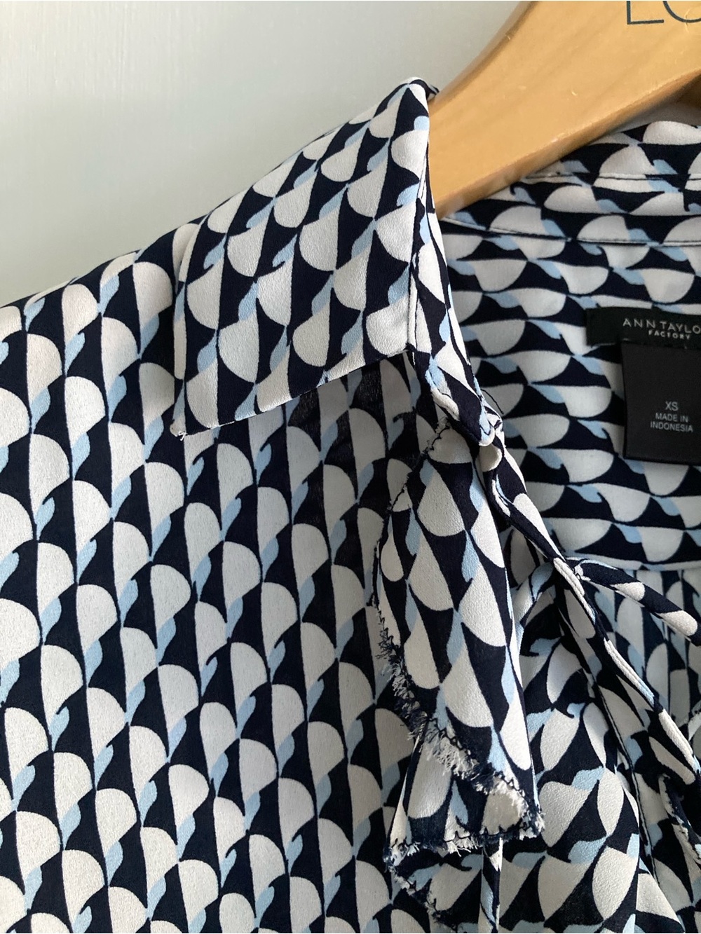 Ann Taylor Ruffle Front Blouse - Picture 3 of 11